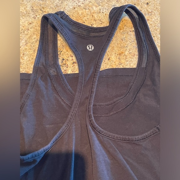 Lululemon black stretchy dress with mesh lining - Picture 4 of 7